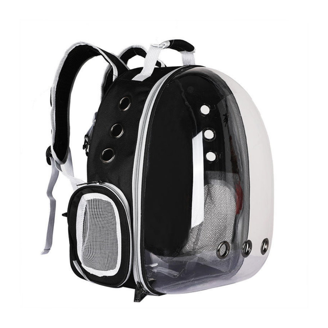 Astronaut Transparent Pet Carrier Bag (Black)