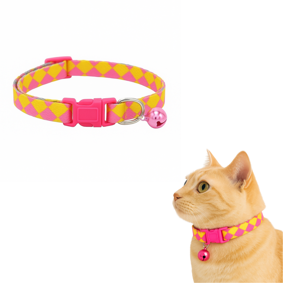 Dyed Collar With Bell 10mm (Pack of 2)